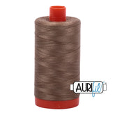 Aurifil Mako Cotton Thread Solid 50WT Cotton Single Spool 1422 yd Ideal for Machine Embroidery, Quilting and Sewing - Sandstone